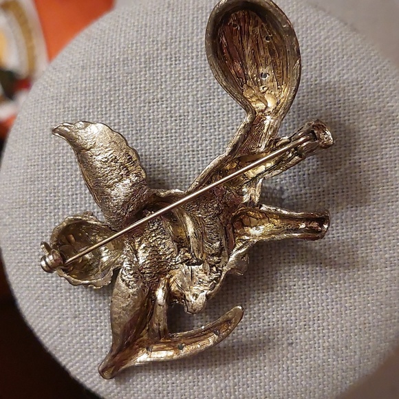 Two Vintage Angel Brooches Cherub with Harp AB Rhinestones Precious Moments PMI - Picture 7 of 12